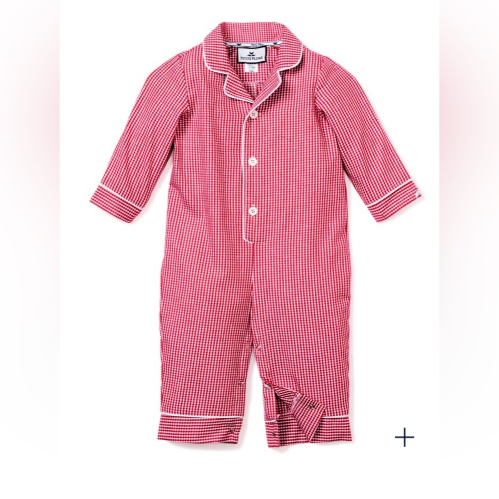Classic Red Checkered Kids Pajama Set